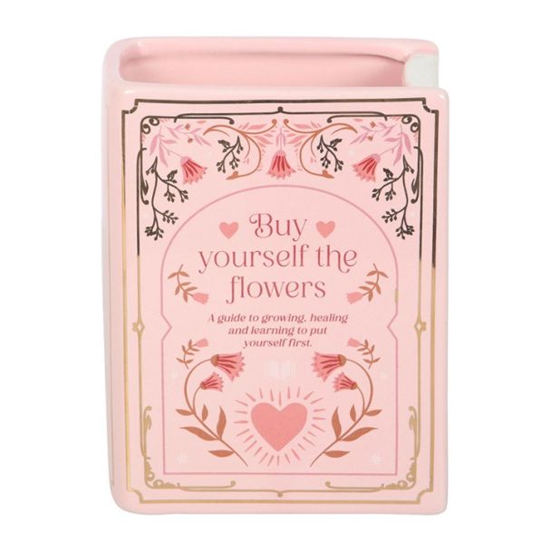 Pink Book Shaped Vase