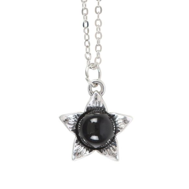 Deadly Nightshade Necklace with Black Obsidian on Greeting Card