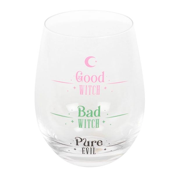 Good Witch, Bad Witch Stemless Glass