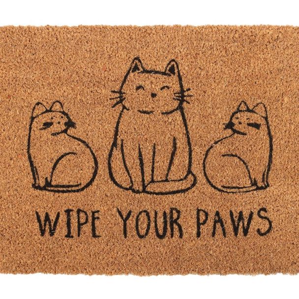 Natural Wipe Your Paws Cat Doormat