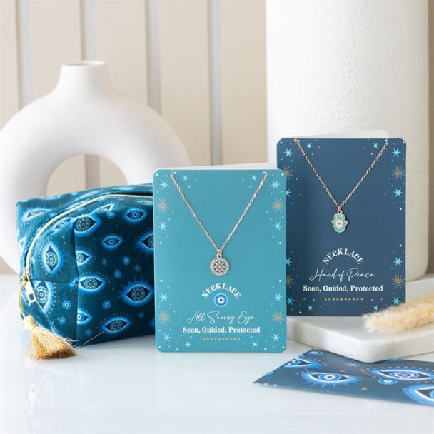 All Seeing Eye Print Velvet Makeup Bag