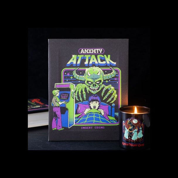 19x25cm Anxiety Attack Canvas Plaque by Steven Rhodes