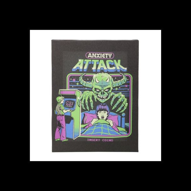 19x25cm Anxiety Attack Canvas Plaque by Steven Rhodes