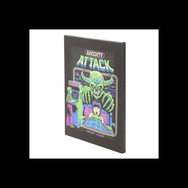 19x25cm Anxiety Attack Canvas Plaque by Steven Rhodes