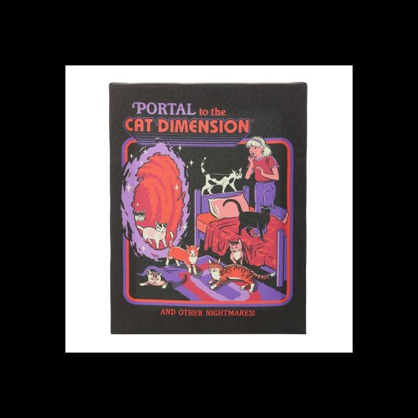 19x25cm The Cat Dimension Canvas Plaque by Steven Rhodes