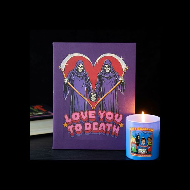 19x25cm Love You To Death Canvas Plaque by Steven Rhodes