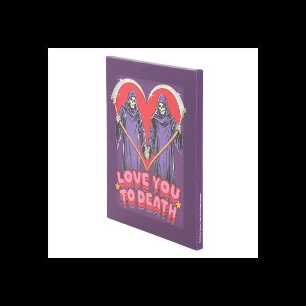 19x25cm Love You To Death Canvas Plaque by Steven Rhodes