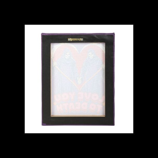 19x25cm Love You To Death Canvas Plaque by Steven Rhodes