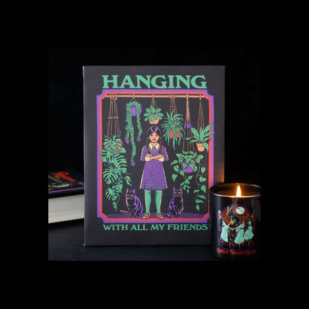 19x25cm Hanging With All My Friends Canvas Plaque by Steven Rhodes