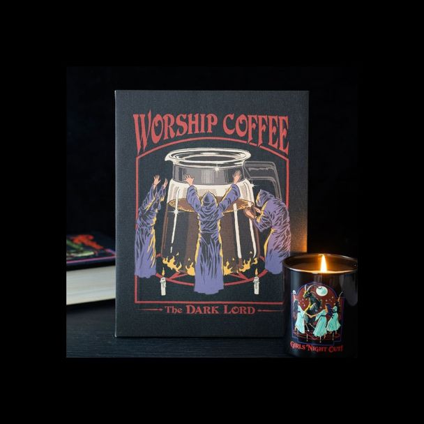 19x25cm Worship Coffee Canvas Plaque by Steven Rhodes