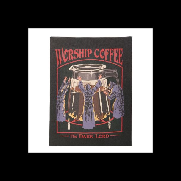 19x25cm Worship Coffee Canvas Plaque by Steven Rhodes