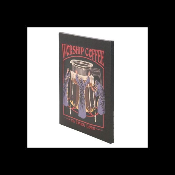 19x25cm Worship Coffee Canvas Plaque by Steven Rhodes