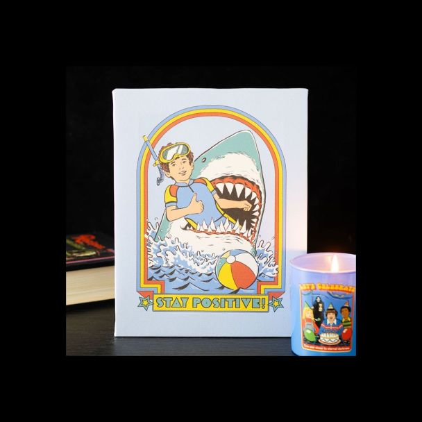 19x25cm Stay Positive Canvas Plaque by Steven Rhodes