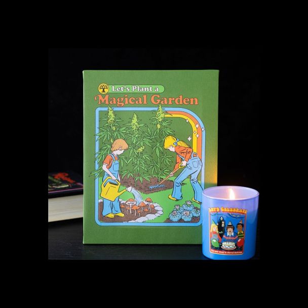 19x25cm Magical Garden Canvas Plaque by Steven Rhodes