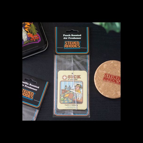 Sick of Your Shit Peach Air Freshener by Steven Rhodes