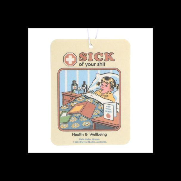 Sick of Your Shit Peach Air Freshener by Steven Rhodes