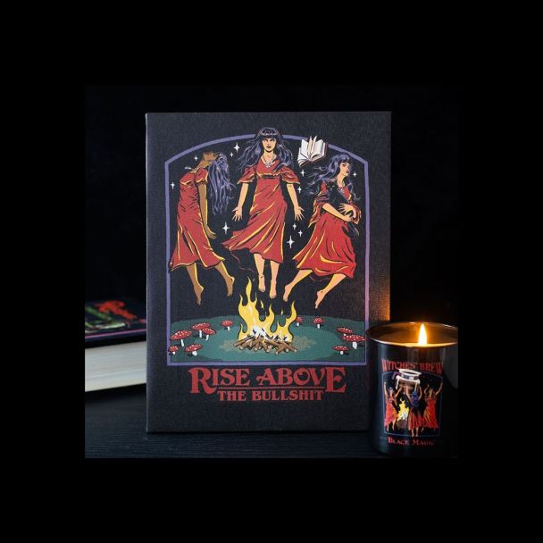 19x25cm Rise Above the Bullshit Canvas Plaque by Steven Rhodes