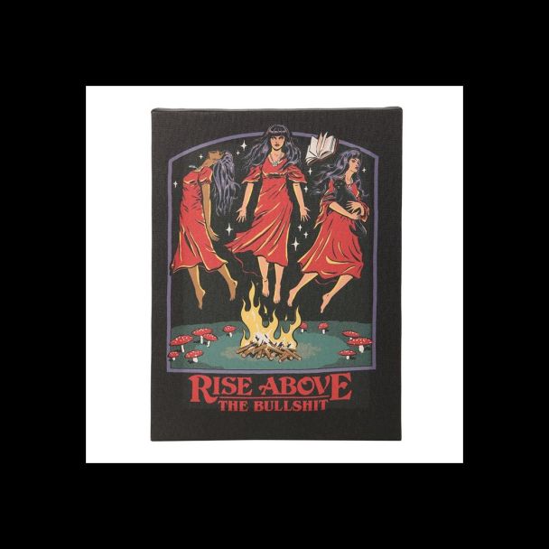 19x25cm Rise Above the Bullshit Canvas Plaque by Steven Rhodes