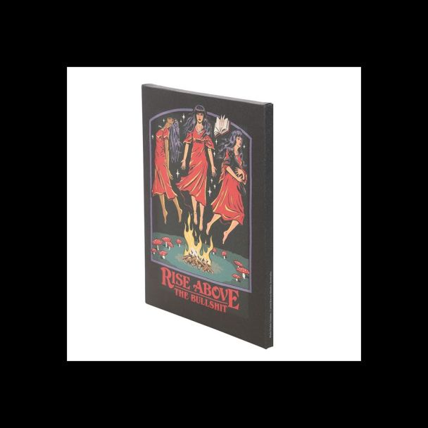 19x25cm Rise Above the Bullshit Canvas Plaque by Steven Rhodes