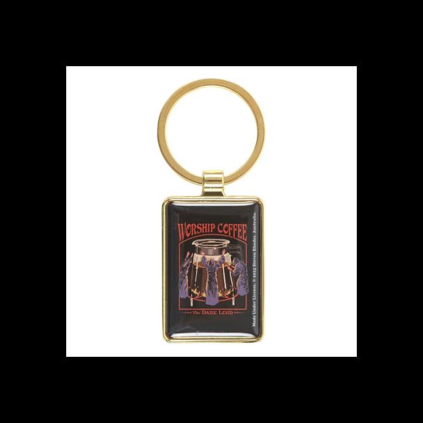Worship Coffee Keyring by Steven Rhodes