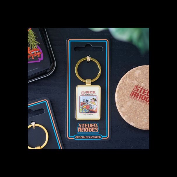 Sick of Your Shit Keyring by Steven Rhodes
