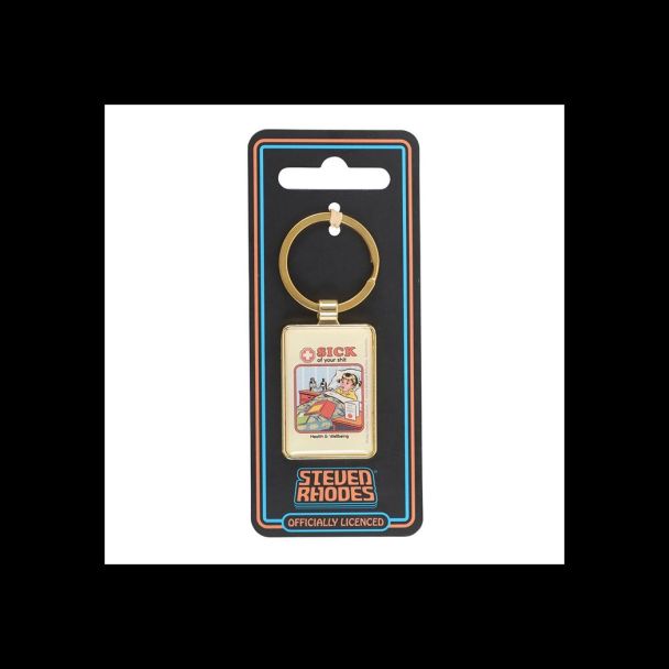 Sick of Your Shit Keyring by Steven Rhodes