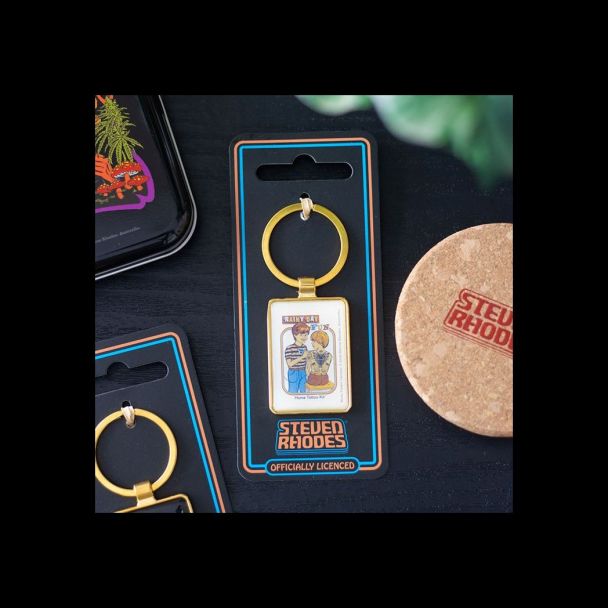 Rainy Day Fun Keyring by Steven Rhodes