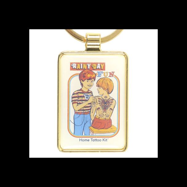 Rainy Day Fun Keyring by Steven Rhodes