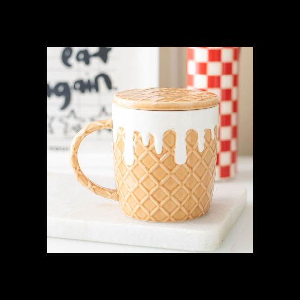 Waffle Mug and Coaster Set