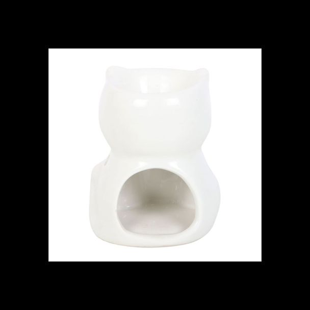 White Happy Cat Oil Burner