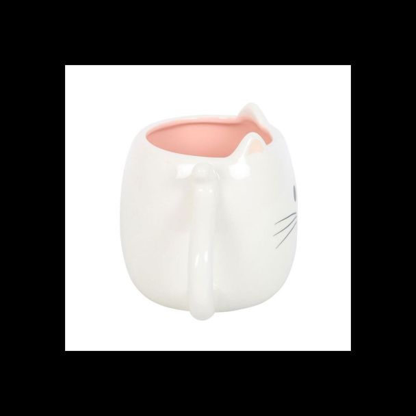 White Cat Shaped Mug