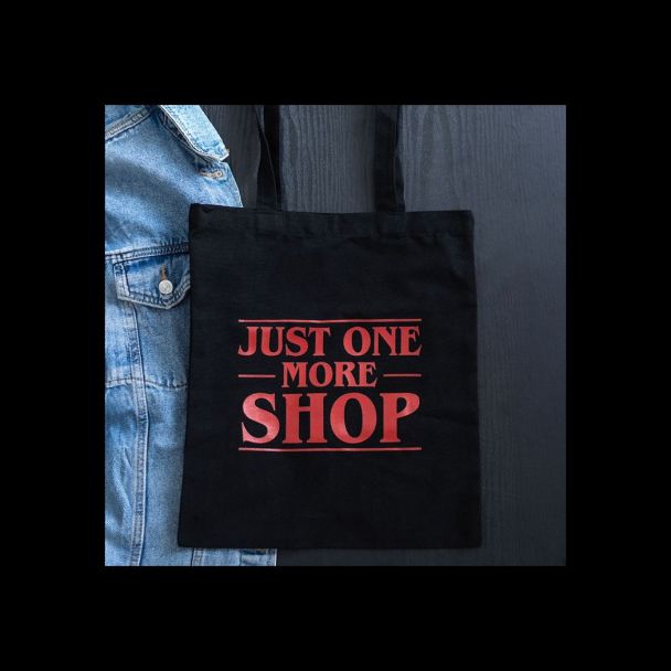 Just One More Shop Polycotton Tote Bag