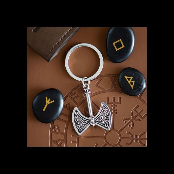 Strength and Power Axe of Valor Keyring