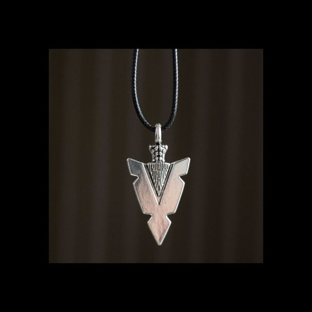 Arrowhead of Strength Viking Cord Necklace
