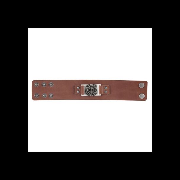 Viking Compass Leather Cuff Bracelet
