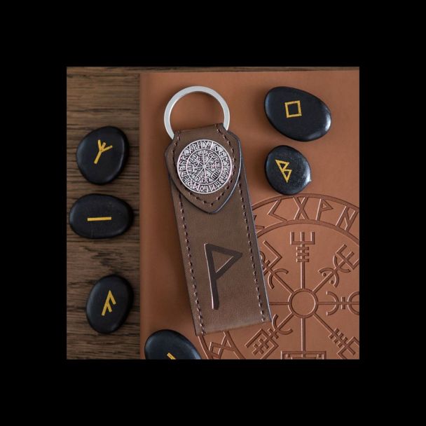 Joy Viking Rune Faux Leather Keyring