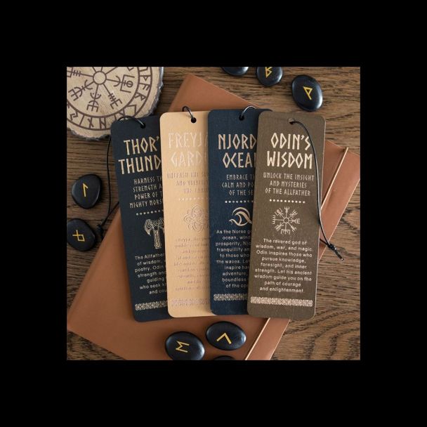 Odin's Wisdom Wooden Bookmark