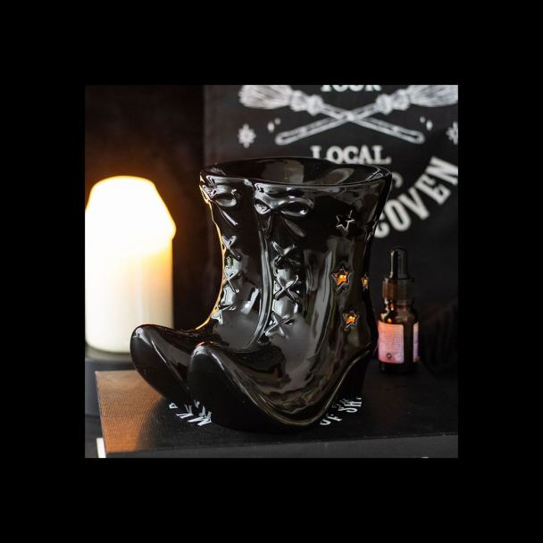 Black Witch Boots Oil Burner