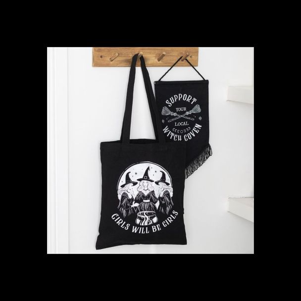 Girls Will Be Girls Witchy Polycotton Tote Bag