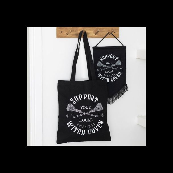 Support Your Local Witch Coven Polycotton Tote Bag