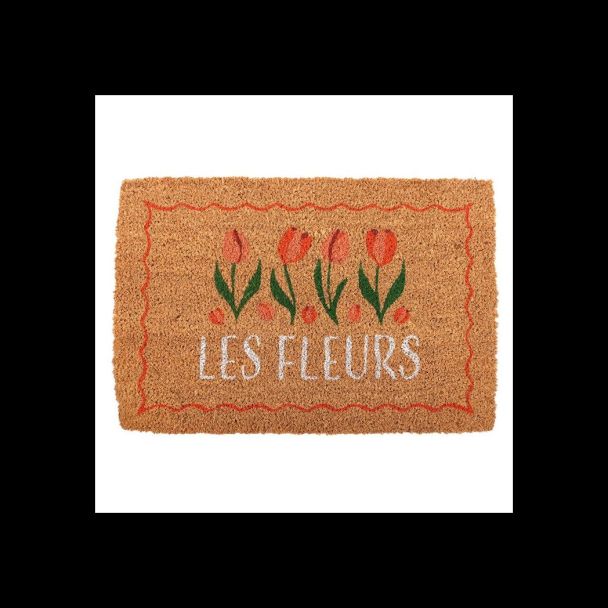 Natural Les Fleurs Tulip Doormat