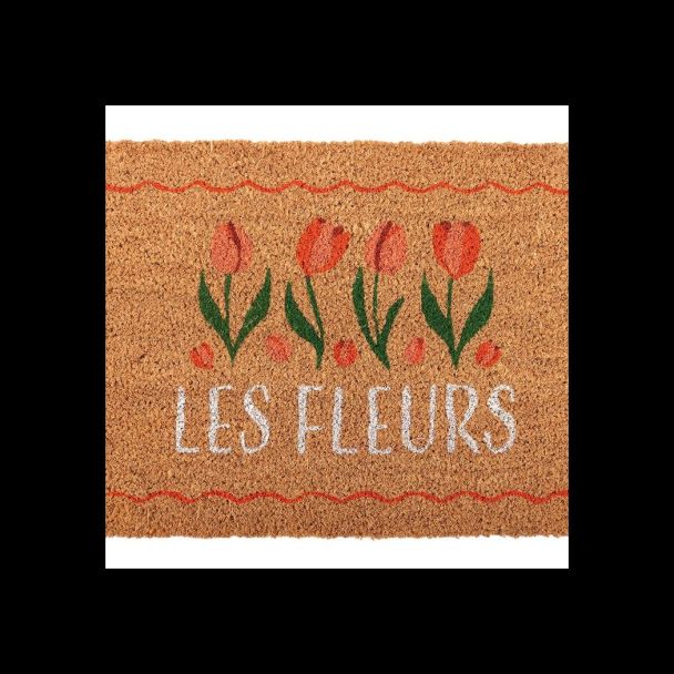 Natural Les Fleurs Tulip Doormat