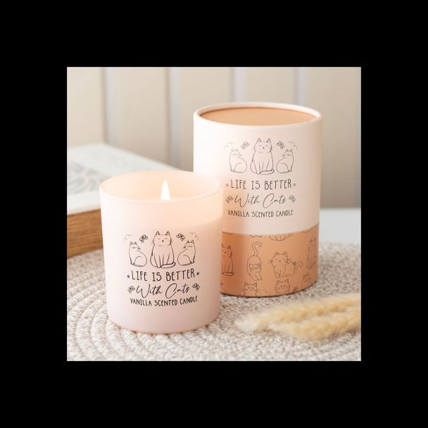 Life Is Better With Cats Vanilla Candle