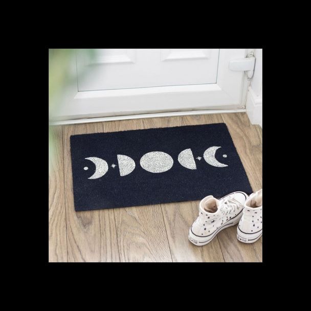 Dark Blue Moon Phase Doormat