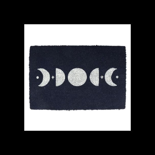 Dark Blue Moon Phase Doormat