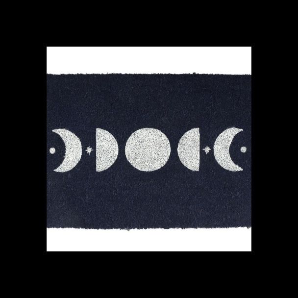 Dark Blue Moon Phase Doormat