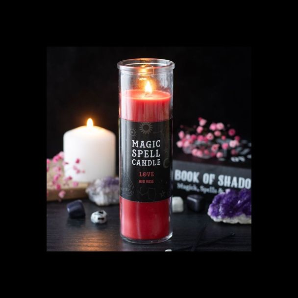 Love Red Rose Magic Spell Tube Candle