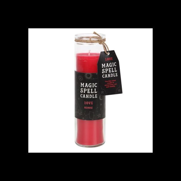 Love Red Rose Magic Spell Tube Candle