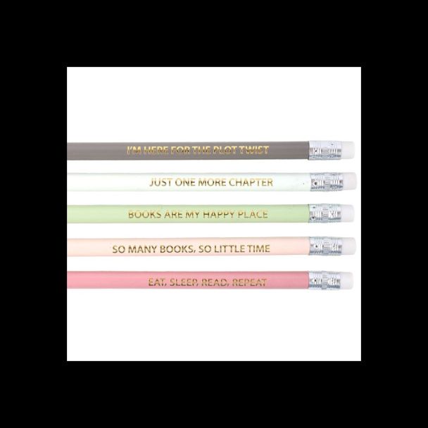 Pack of 5 Literature Inspired Pencils