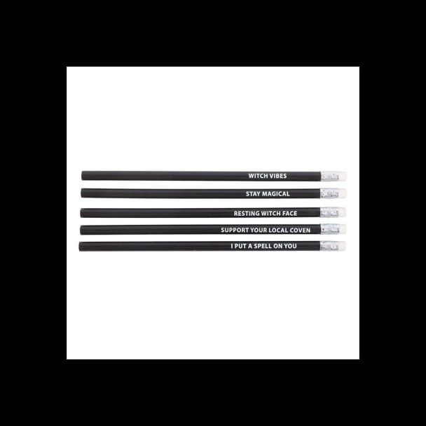 The Coven Club Set of 5 Witchy Pencils